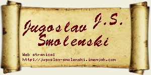 Jugoslav Smolenski vizit kartica